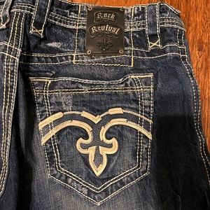 Mens Rock Reivival Nathan straight jeans EUC